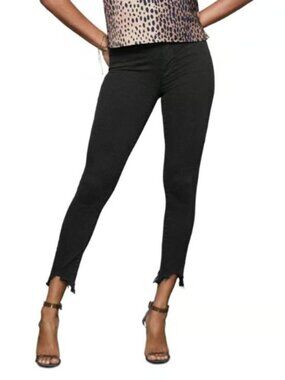 GOOD AMERICAN Women's Size 6 /28 Black Wash Good Waist Skinny Cropped Jeans High